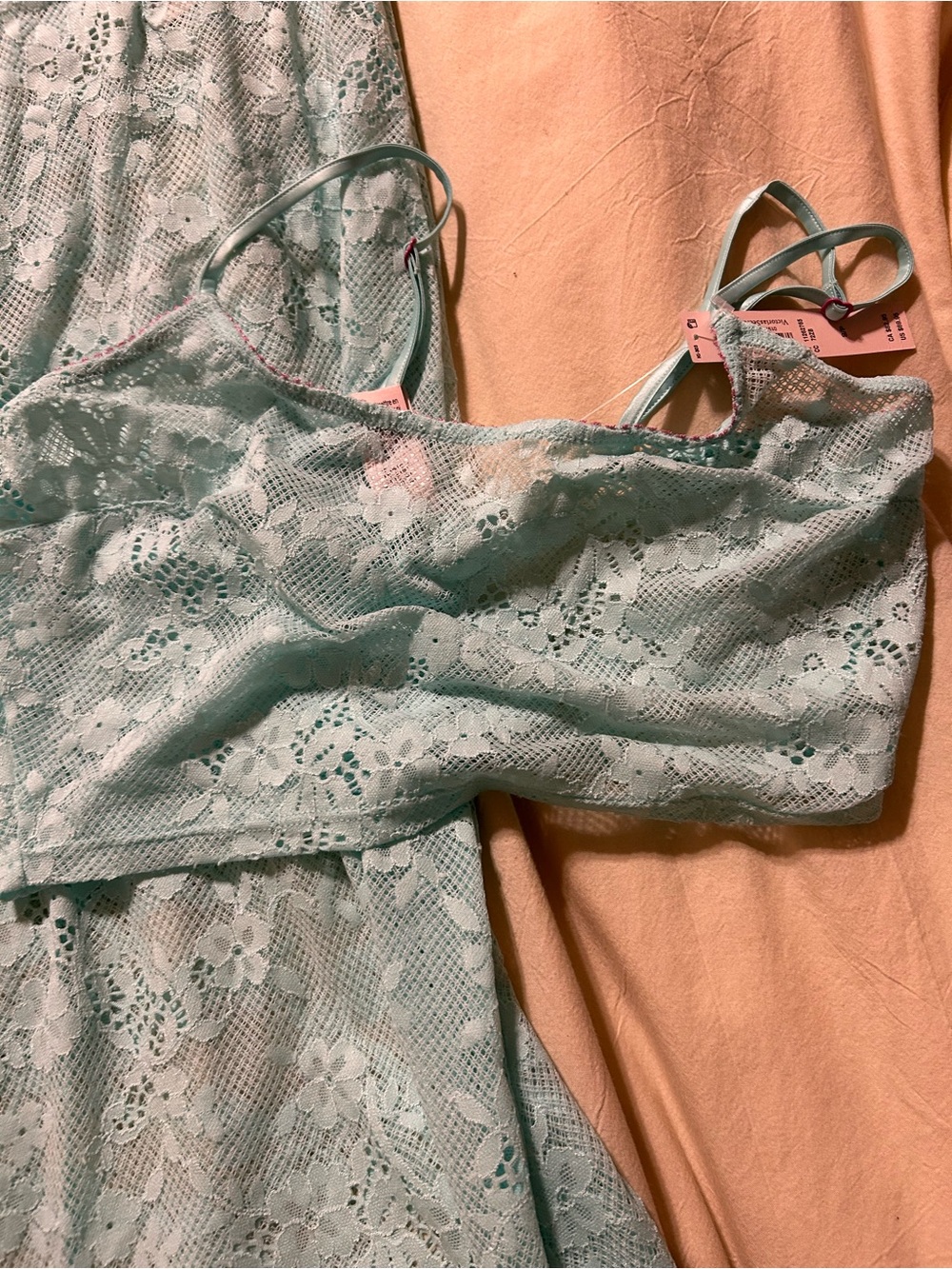 Victoria's Secret Lace Slip Chemise in Mint Green